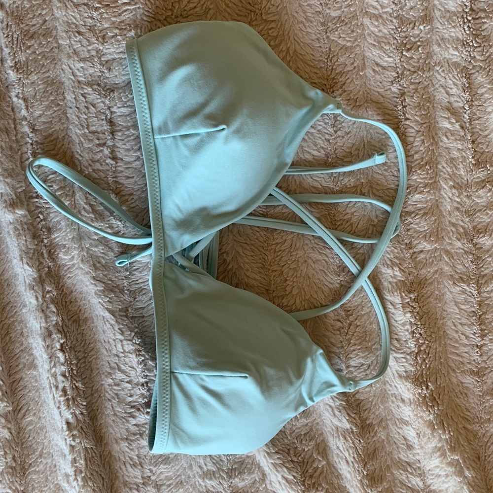 Tie back triangle bikini top